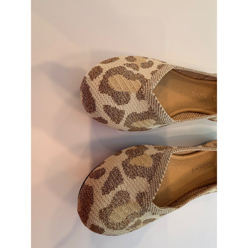 Rothy's The Flat Leopard Print Knit Shoes Women's 9 EUC - Picture 2 of 6